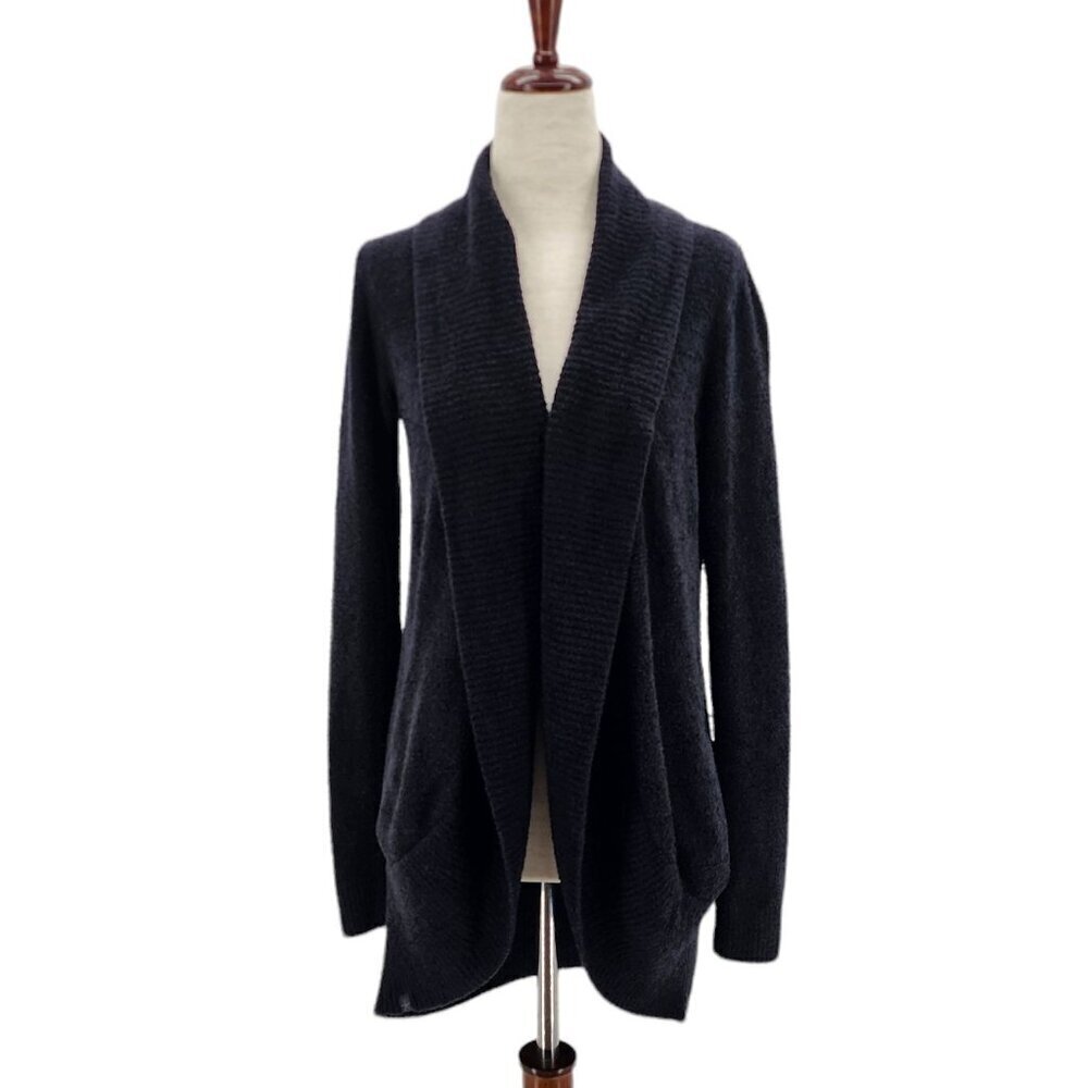 Barefoot Dreams Womens XS/S CozyChic Lite Black Knit Cardigan Sweater Boho Soft